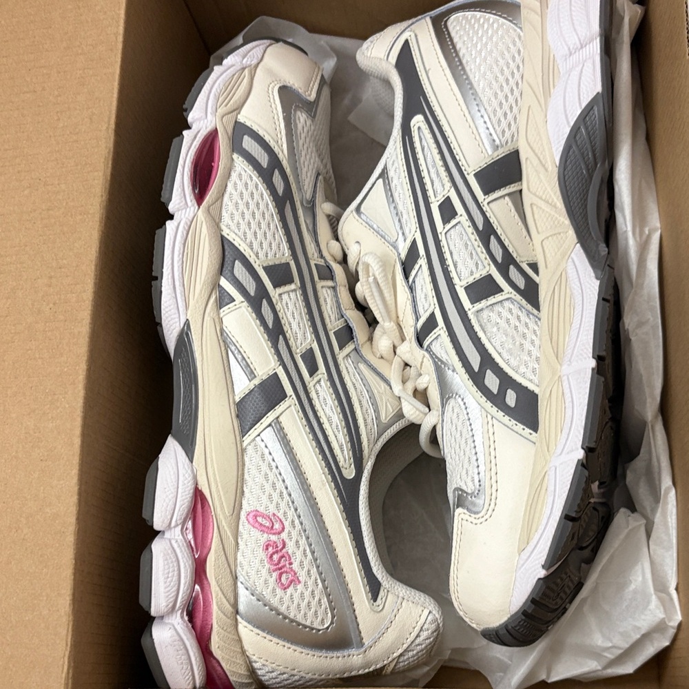 ASICS Women's White and Gray Athletic Shoes